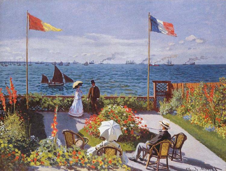 Claude Monet Jardin a Sainte Adresse Spain oil painting art
